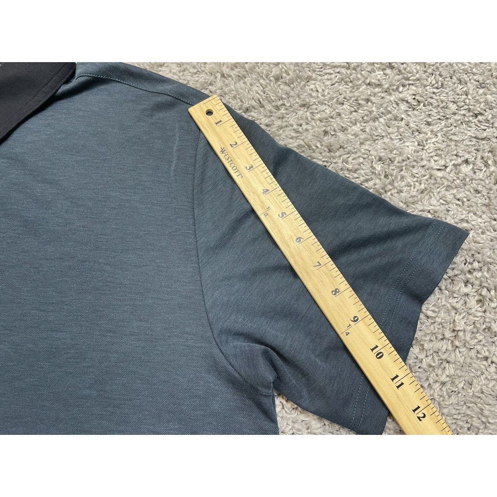 Travis Mathew Polo Men Pima Cotton Navy with Black Collar S/S size L. - Picture 6 of 11